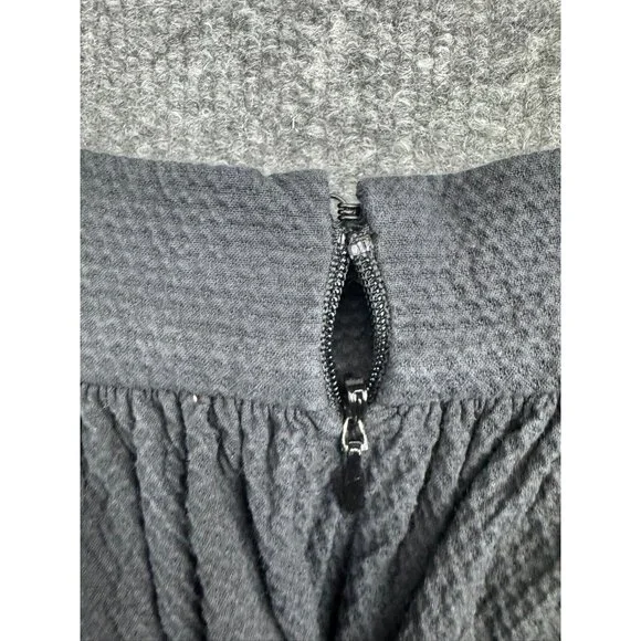 Carven Skirt Women's 36 Black Flared Cotton Blend Zip Back Pockets - Picture 5 of 7